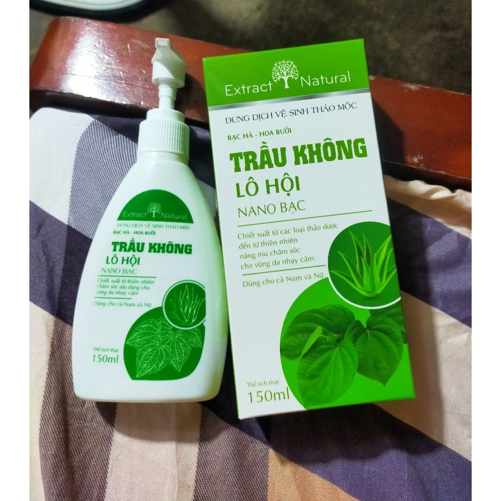 Dung dịch vệ sinh phụ nữ Xoài xanh lá bàng TRẦU KHÔNG LÔ HỘI  NANO BẠC giúp làm sạch kháng khuẩn ngăn ngừa viêm nhiễm