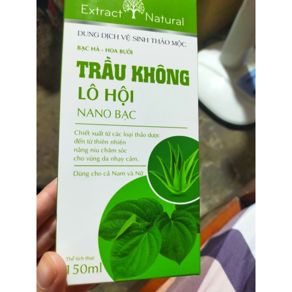 Dung dịch vệ sinh phụ nữ Xoài xanh lá bàng TRẦU KHÔNG LÔ HỘI  NANO BẠC giúp làm sạch kháng khuẩn ngăn ngừa viêm nhiễm