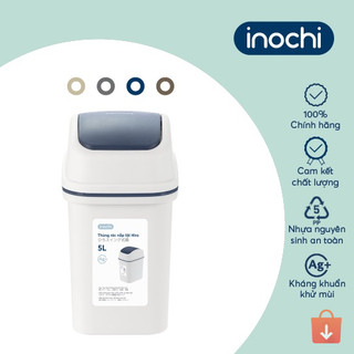 Thùng rác nắp lật Inochi Hiro an toàn kháng khuẩn giảm mùi tốt có khung chặn túi rác gọn gàng tinh tế