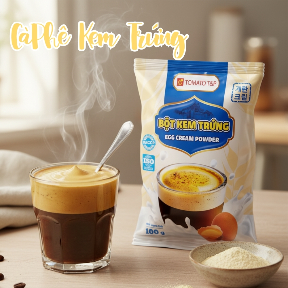Bột Kem Trứng 100g Tomato T&P Bột Kem Trứng Pha Chế, Làm Bánh, Nhân Lava, Pudding, Custard- KT72