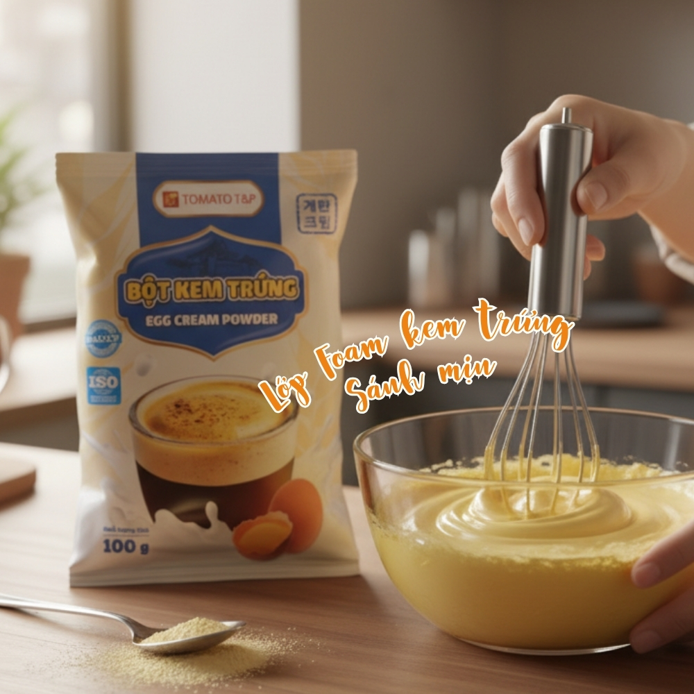 Bột Kem Trứng 100g Tomato T&P Bột Kem Trứng Pha Chế, Làm Bánh, Nhân Lava, Pudding, Custard- KT72