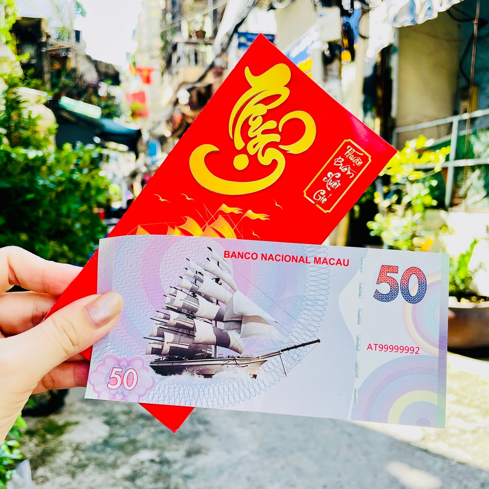 [BÁN CHẠY] Tờ Tiền Kỉ Niệm Thuận Buồm Xuôi Gió Của Macao, Có Bảo An Siêu Đẹp - Phong Thủy May Mắn