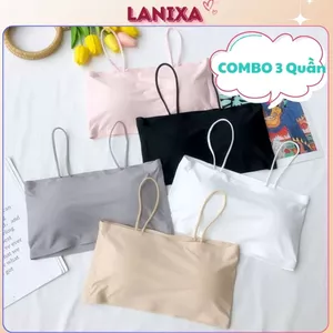 SET 3 Áo bra su đúc mềm mịn thoáng mát co giãn tốt dây sợi mảnh đệm mút có thể tháo rời LANIXA B8881