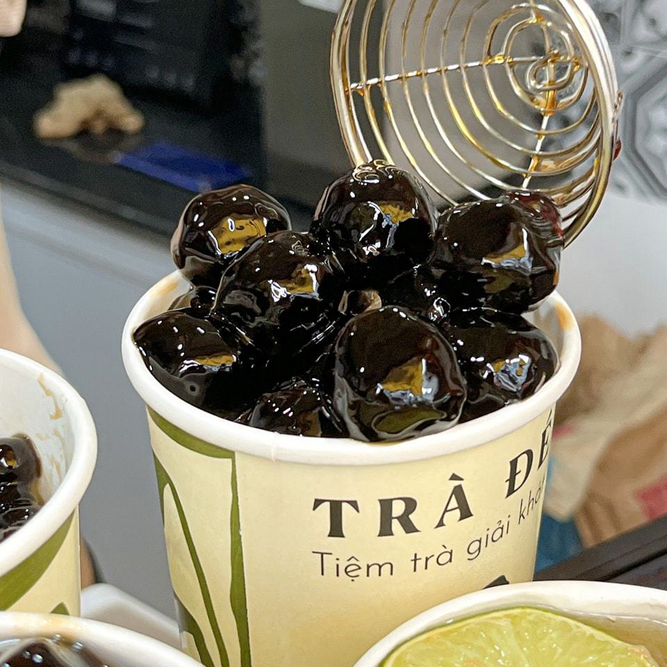 Trân Châu Đen KHỔNG LỒ Thượng Hạng Có Vị Ngọt LONG PHÚ Hạt 18 Ly Gói 1kg - Topping Trà Sữa Milo Dầm Trân Châu Đen Hạt Bự