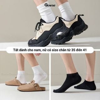 [DEAL SỐC] Combo 5 đôi tất trơn cổ cao/trung/ngắn GOMTAT, tất thể thao basic chất cotton thoáng khí - OAS-1704