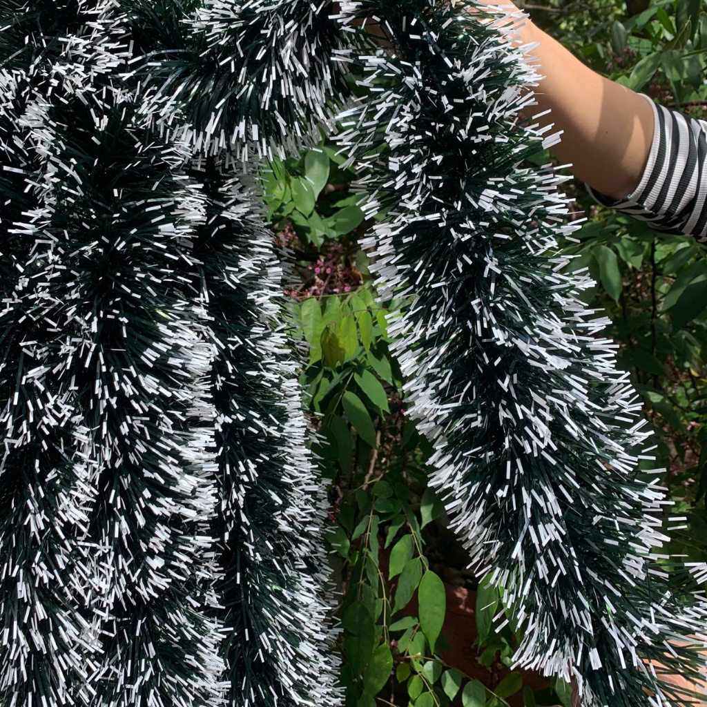 15cm Dây chồn xù to 15cm đẹp trang trí Giáng sinh - Dây thông treo cửa Noel