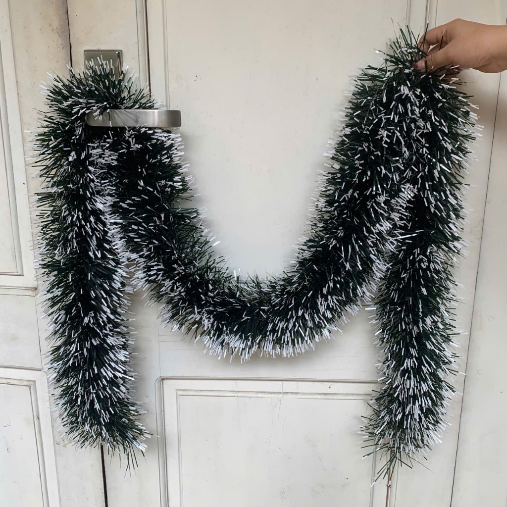 15cm Dây chồn xù to 15cm đẹp trang trí Giáng sinh - Dây thông treo cửa Noel