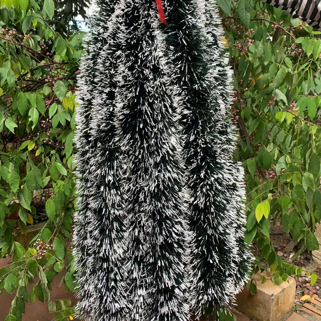 15cm Dây chồn xù to 15cm đẹp trang trí Giáng sinh - Dây thông treo cửa Noel