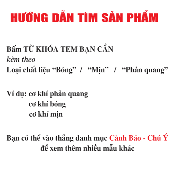 Tem Cảnh báo máy móc. Decal PHẢN QUANG. Cẩn thận kẹt tay dập chân An toàn cơ khí, nhà xưởng. Chống nước nhiều mẫu