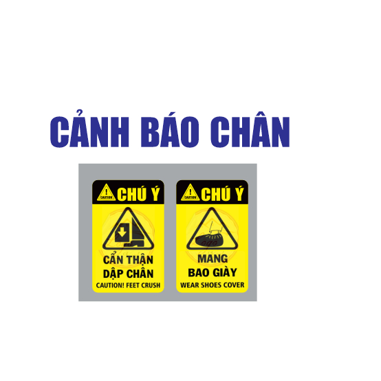 Tem Cảnh báo máy móc. Decal PHẢN QUANG. Cẩn thận kẹt tay dập chân An toàn cơ khí, nhà xưởng. Chống nước nhiều mẫu