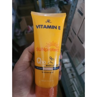 Tuýp Dưỡng Thể Chống Nắng Vitamin E AR SUNprotect Q10 Plus Body Lotion Thái Lan 180ml