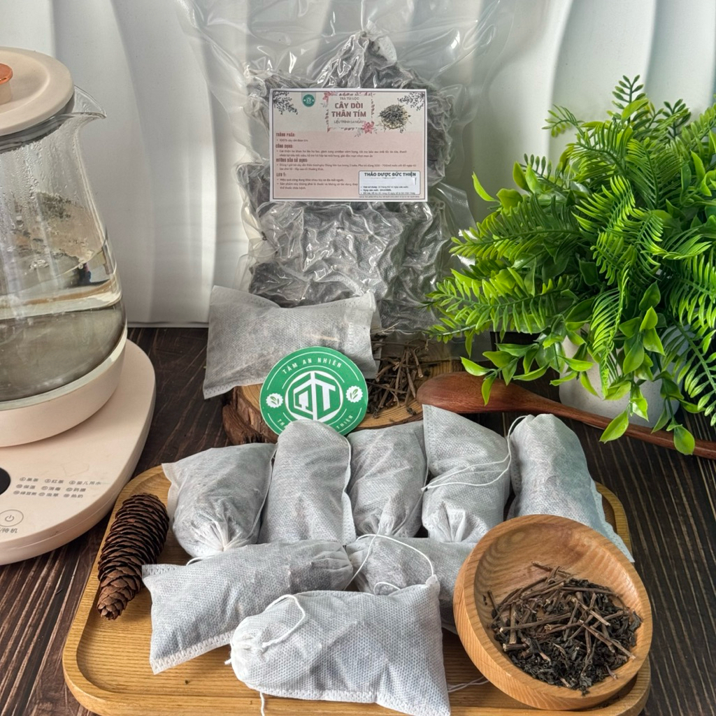 Trà Túi Lọc Cây Dòi Thân Tím (Bọ Mắm) Đức Thiện – Liệu Trình 14 Ngày – Giảm Ho, Đau Họng, Nước Mát