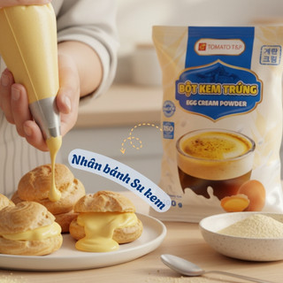 Bột Kem Trứng Pha Chế Tomato T&P Gói 100g Foam Kem Trứng, Cà Phê Kem Trứng, Nhân Bánh Su Kem - KT72