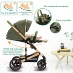 Xe Đẩy Gấp Gọn 2 Chiều 3 Tư Thế Nằm, Ngả Ngồi Cho Bé Từ Sơ Sinh Nimo U8 Giảm Xốc - Bibomart — ảnh 2