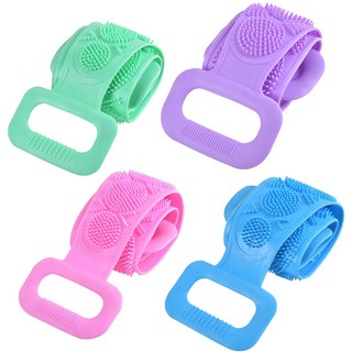 Dây Chà Lưng Tắm Massage, Đai Chà Lưng 2 Mặt Silicon Kì Lưng Ghét Tẩy Tế Bào Chết Giảm Mụn Lưng 88529