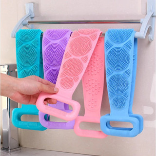 Dây Chà Lưng Tắm Massage, Đai Chà Lưng 2 Mặt Silicon Kì Lưng Ghét Tẩy Tế Bào Chết Giảm Mụn Lưng 88529