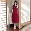 Đầm thiết kế BEMINE cổ đức phối sọc đính nơ dáng chữ A phù hợp đi làm-MT11152