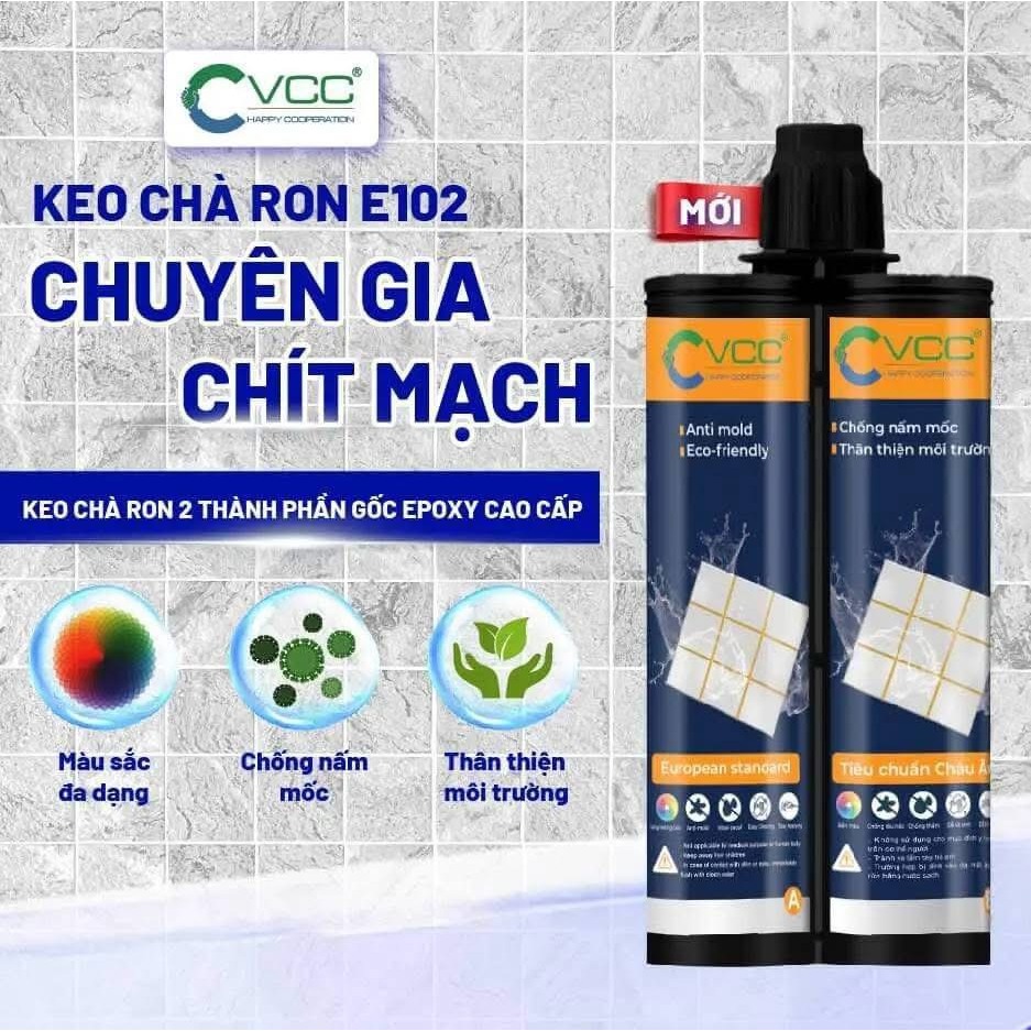Keo chít mạch hai thành phần - Keo chà ron Epoxy VCC E102 giúp chống ...