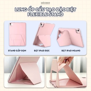 Ốp lưng iPad kiêm giá đỡ Basic Flexible Stand - Có chân đứng xoay ngang dọc, Chống sốc va đập, Chống trầy xước by MèoBer