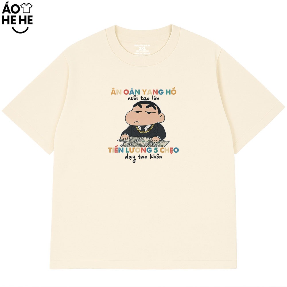 Áo Hài Hước Ân Oán Giang Hồ Nuôi Tao Lớn Lương 5 Triệu Dạy Tao Khôn, Văn Phòng Công Sở Form Rộng Cotton 250gsm
