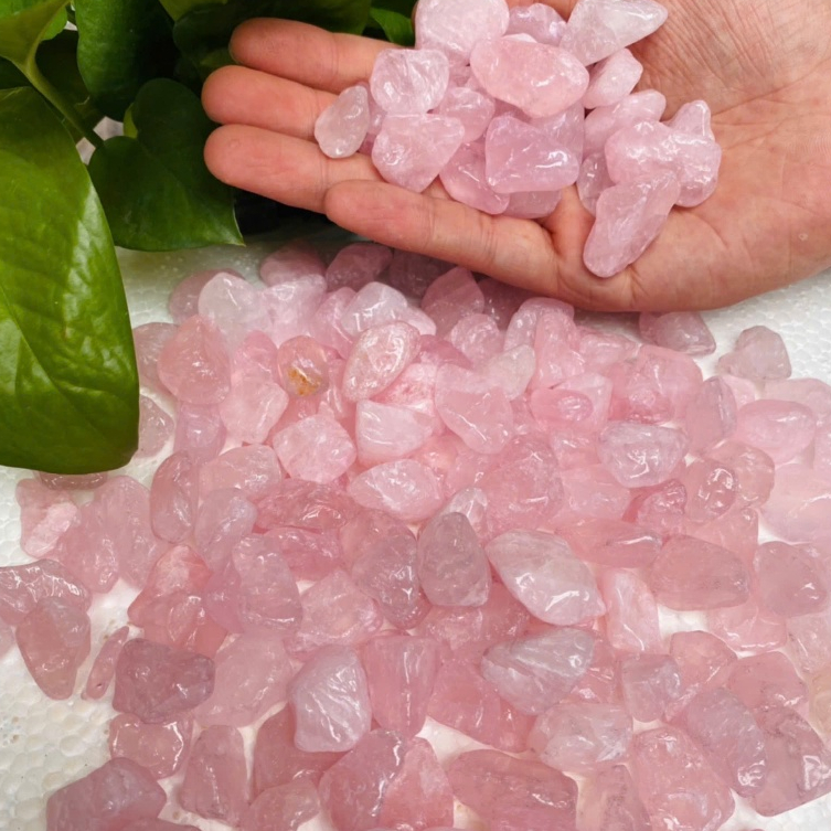 Đá Thạch Anh Hồng tự nhiên (Rose Quartz) - Giúp hòa hợp, chữa lành tinh thần, đá năng lượng tình cảm