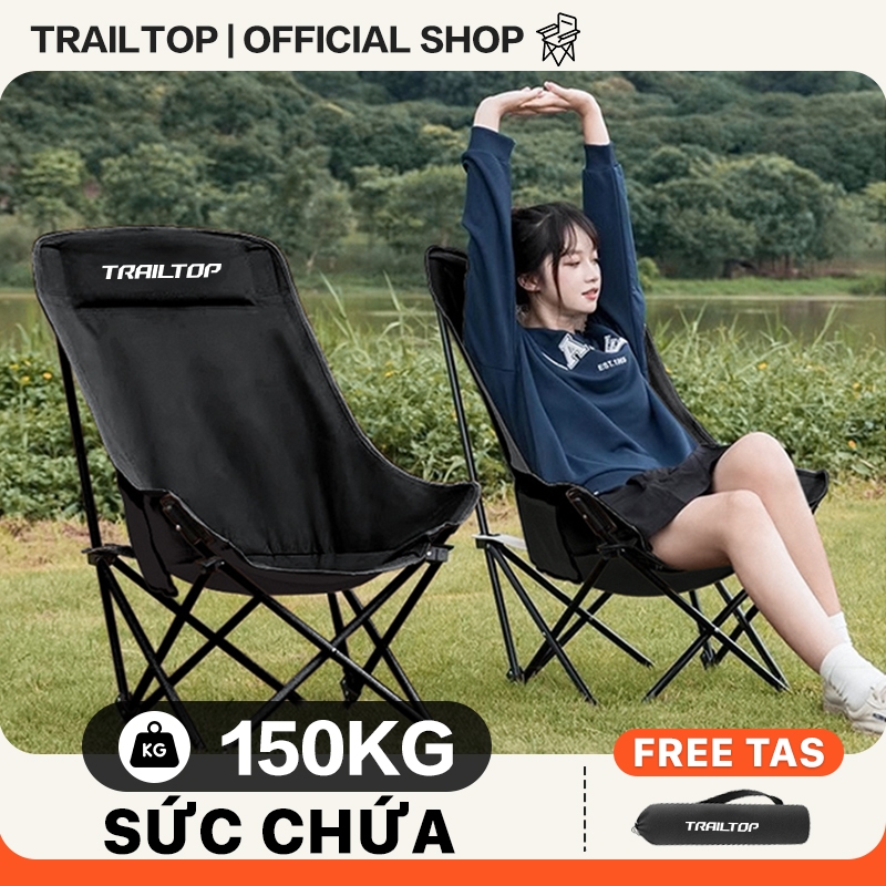【COD】Trailtop Ghế Gấp Gọn Dã Ngoại Ghế Cắm Trại Ghế Câu Có Thể Gấp Khả Năng Chịu Lực150kg Chống Nước