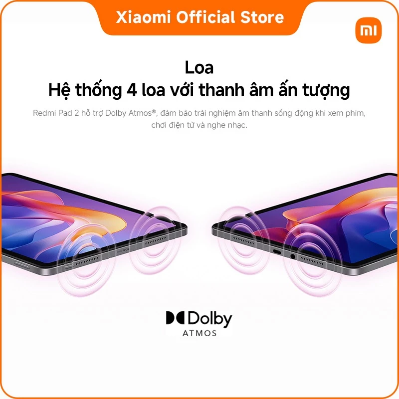 Redmi Pad 2｜Màn hình 11" 2,5K siêu rõ nét｜Pin dung lượng khủng đến 9000mAh (typ)｜Helio G100-Ultra ti