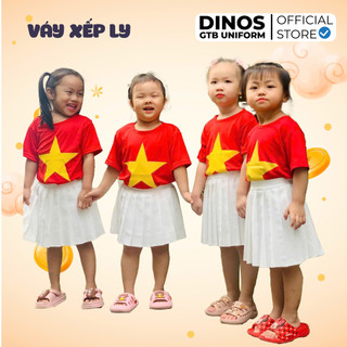 Áo Thun Cờ Đỏ Sao Vàng Dinos Cho Người Lớn, Trẻ Em Mặc Đi Chơi, Du Lịch, Sự Kiện, Chụp Ảnh