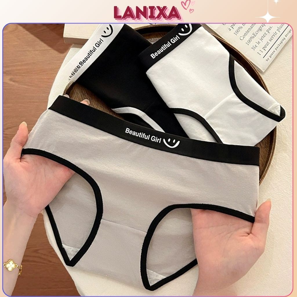 Quần lót nữ cotton kháng khuẩn khử mùi đường viền tôn dáng đầy năng động quyến rũ LANIXA L8822