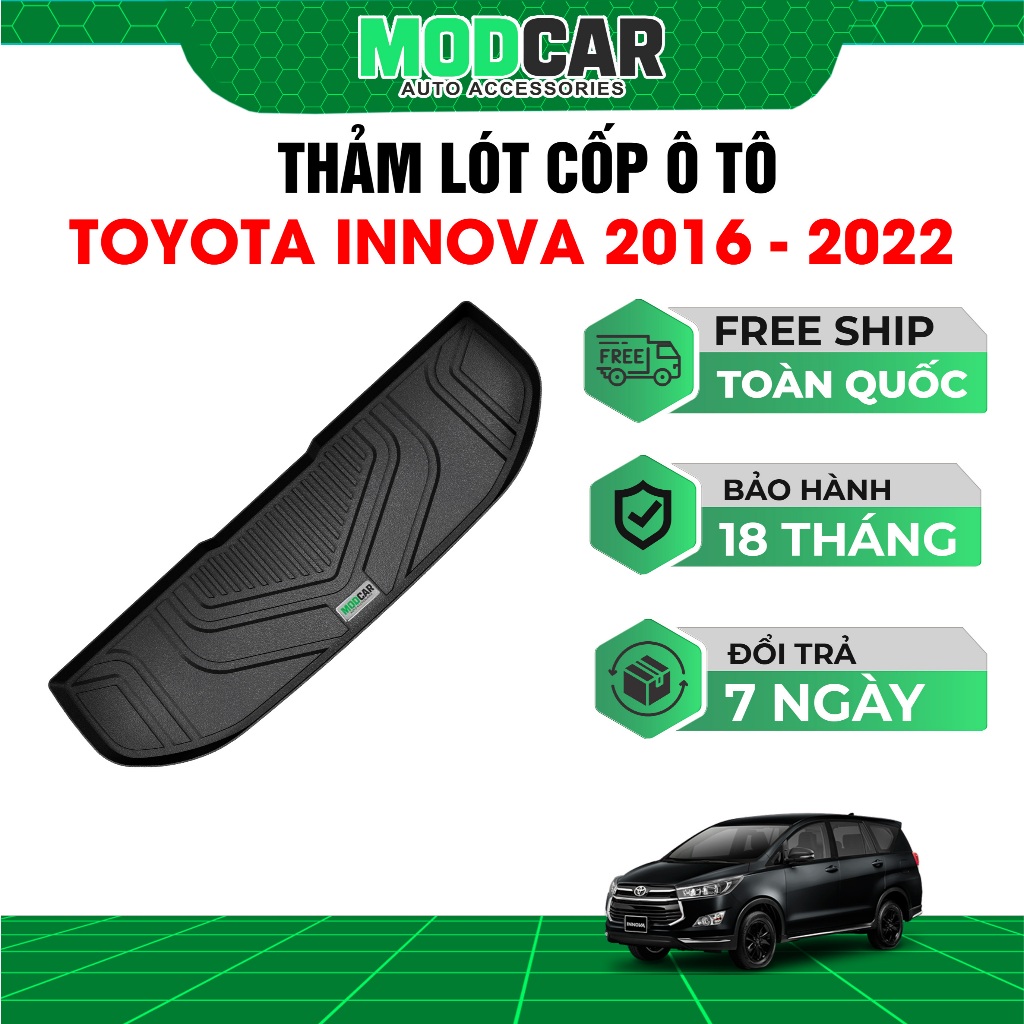 Thảm Lót Cốp Xe Innova (2016 - 2022) Modcar - Nhựa TPE không mùi, form ...