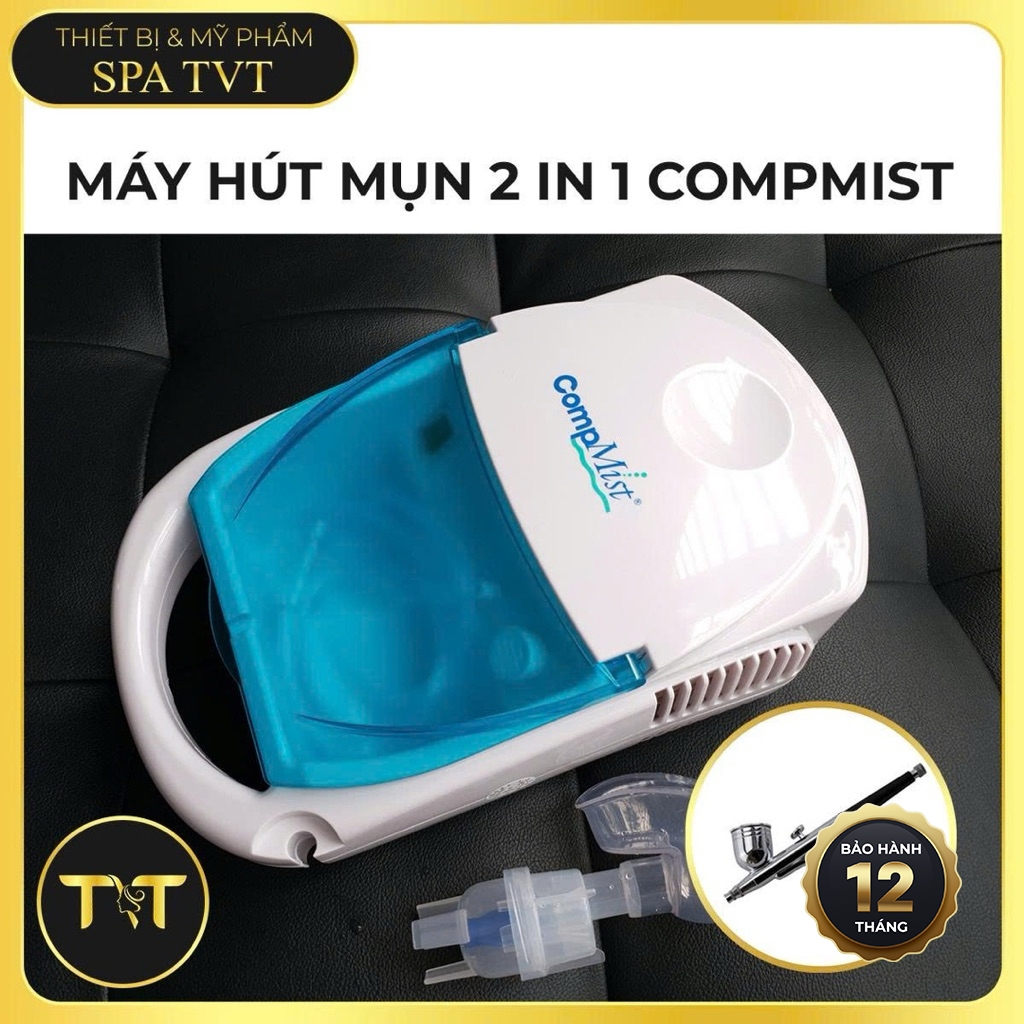 MÁY HÚT MỤN COMPMIST HÚT MỤN PHUN TINH CHẤT 2IN1 , MÁY OXY MINI