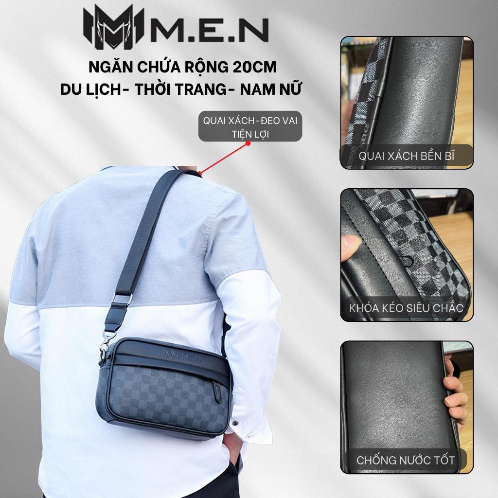 Túi đeo chéo da Caro Sport M.E.N xanh đen [VIP]