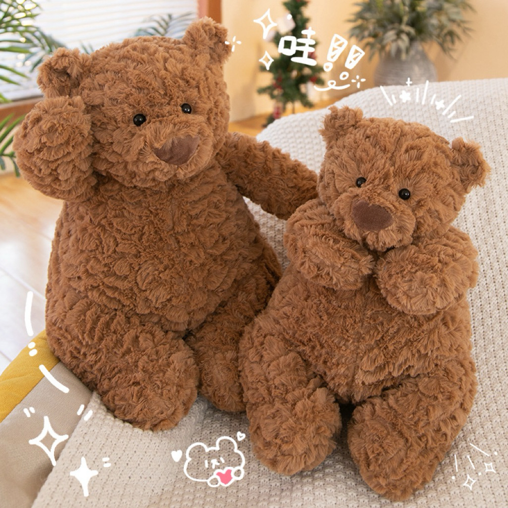 Gấu Thú Bông Teddy Nâu Lông Tầng Xù Siêu Mềm Mịn Siêu Dễ Thương