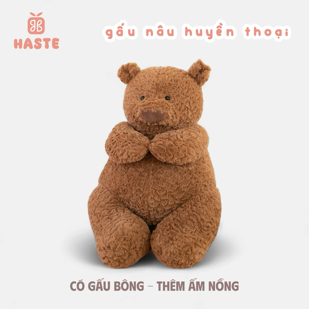 Gấu Thú Bông Teddy Nâu Lông Tầng Xù Siêu Mềm Mịn Siêu Dễ Thương