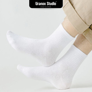 Tất Vớ Nam Nữ Trơn URANOX Cotton Êm Ái Dày Dặn Thoáng Khí - T68