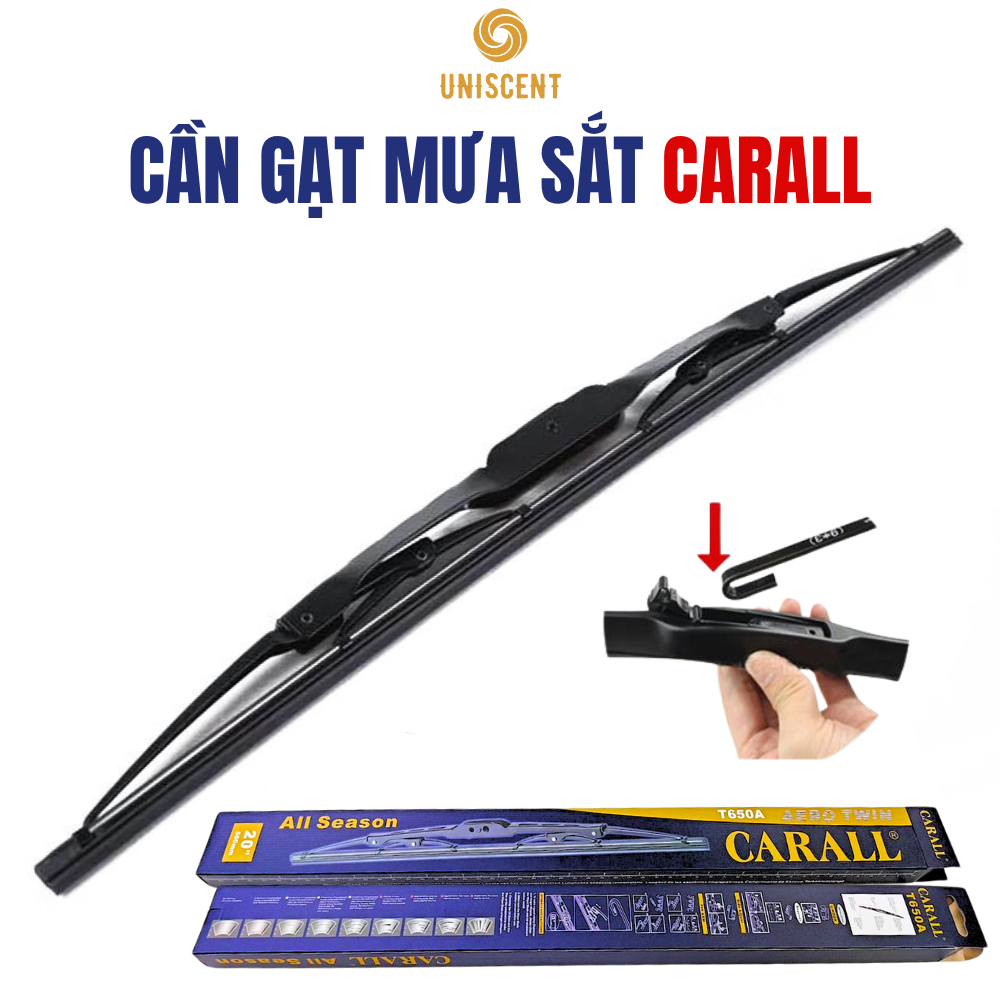 Gạt Mưa Ô Tô Sắt/ Gạt Mưa Xương Sắt/ Cần Gạt Mưa Xương Sắt Cao Cấp - CARALL Phủ Graphite (1 Cây)
