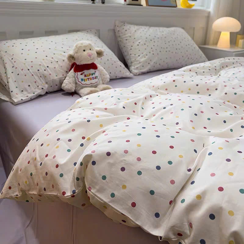 (TỔNG HỢP 2) Bộ Chăn Ga Gối Họa Tiết Tici Kẻ Phong Cách Hàn Quốc Chất Liệu Cotton Mềm Mịn  -  MemMinbedding Luxury (TK3)