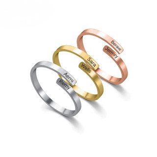 Women's Ring, adjustable, engravable by HU Quà tặng tùy chỉnh