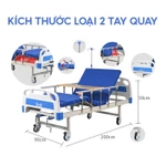 Giường y tế đa chức năng cho người già người bệnh TC001, Giường bệnh nhân nâng hạ lưng và chân có bàn ăn cây truyền dịch — ảnh 4
