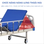 Giường y tế đa chức năng cho người già người bệnh TC001, Giường bệnh nhân nâng hạ lưng và chân có bàn ăn cây truyền dịch — ảnh 5