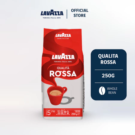 Cà phê hạt LAVAZZA Qualità Rossa – Gói 250g – Cà phê hạt nguyên chất – LAVAZZA