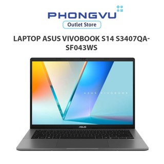 Laptop Asus Vivobook S14 S3407QA-SF043WS (Snapdragon X X1 26 100/ Adreno 16GB/ 512GB/ Windows 11 + Office + Microsoft)