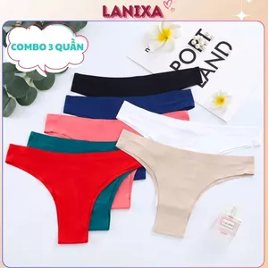 SET 3 Quần lót nữ su đúc êm ái không đường may cạp vừa ôm mông tôn dáng quyến rũ sexy LANIXA L957