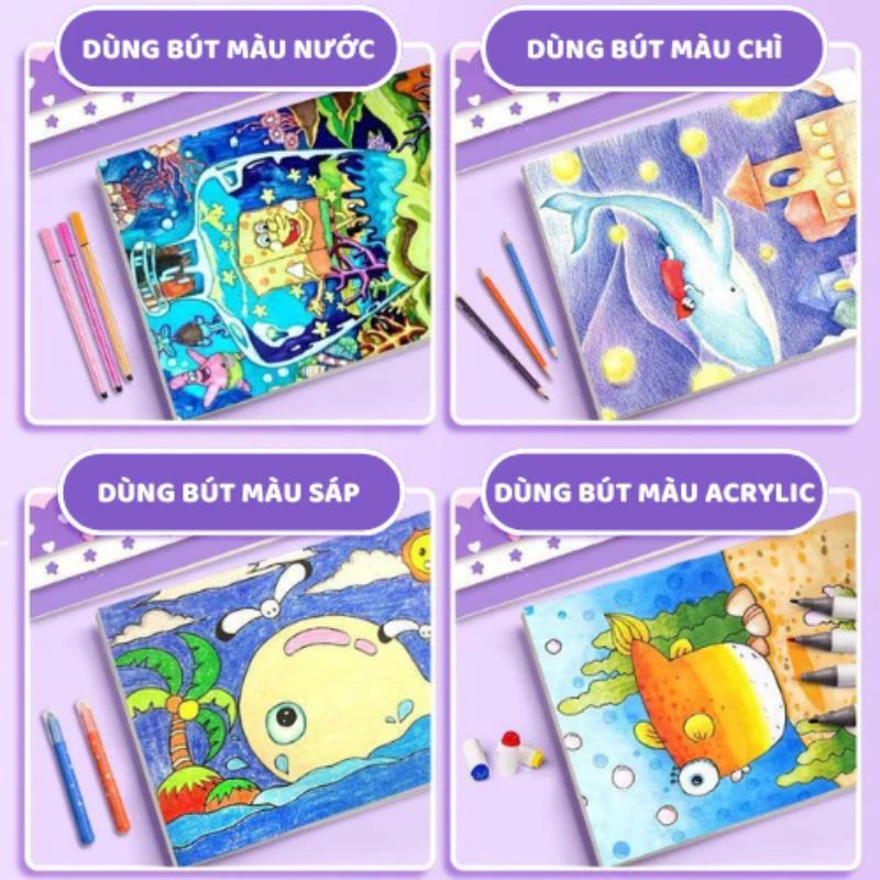 Kuromi Melody A4 Sách vẽ Sách vẽ dễ thương Cartoon Sketch Pad cho trẻ em Trường học Sinh viên Nghệ thuật Cung cấp