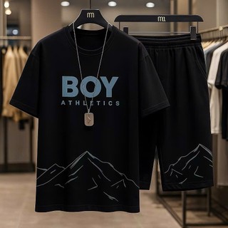 Bộ Quần Áo Mặc Nhà Thể Thao Nam Mùa Hè Cao Cấp Bộ Đồ Nam Thun Lạnh Cotton Cộc Tay tập gym, đi bộ, bộ đồ ngủ