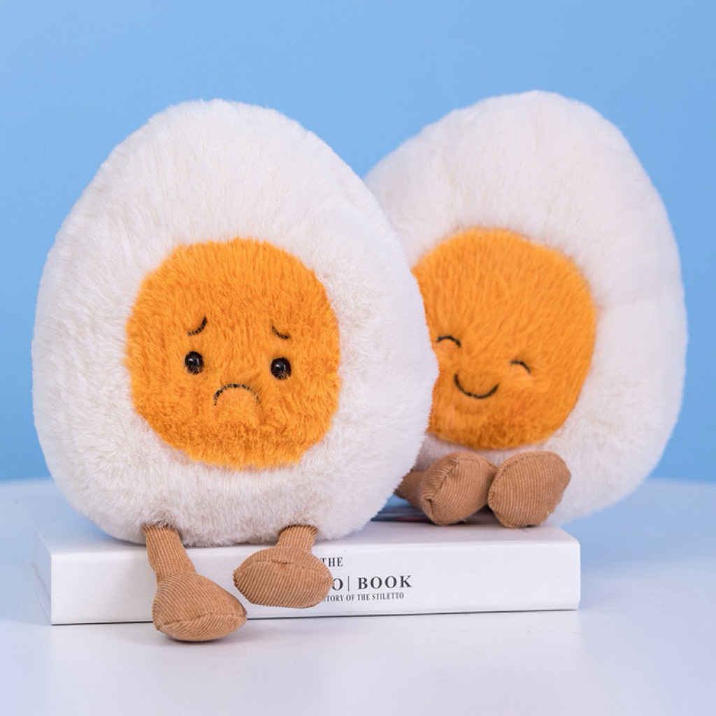 Gấu Thú Bông Trứng Luộc Emotion Cảm Xúc Nhồi Bông Siêu Mềm Mịn Siêu Dễ Thương