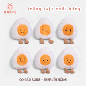 Gấu Thú Bông Trứng Luộc Emotion Cảm Xúc Nhồi Bông Siêu Mềm Mịn Siêu Dễ Thương