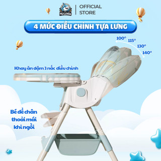 Ghế Ăn Dặm Cho Bé Pakey - Ngả Lưng, Gấp Gọn Nâng Hạ Độ Cao Dễ Dàng