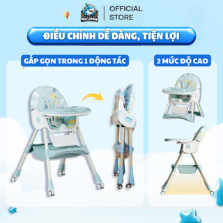 Ghế Ăn Dặm Cho Bé Pakey - Ngả Lưng, Gấp Gọn Nâng Hạ Độ Cao Dễ Dàng