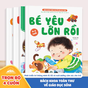 Sách - Combo 4 Cuốn Bách Khoa Toàn Thư Về Giáo Dục Sớm - Dành Cho Bé 0-3 Tuổi